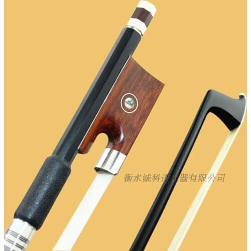 Carbon fiber violin bow violin bow serpentine pattern wood ponytail elastic