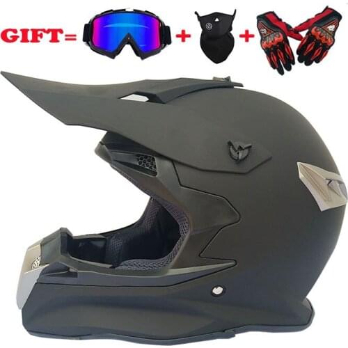 Motorcycle helmet full cover all season cross-country motorcycle full helmet cross-country helmet goggle mask gloves
