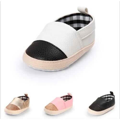New Newborn Shoes Infant PU First Walkers Soft Sole Kids Boys Girls Crib Shoes Antislip Toddlers Casual Shoes