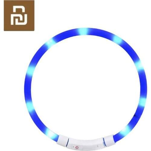 Pet Light Collar Anti-pick Lost LED Warning Lighting Soft Silicone Can Be Cut USB Charging For Dog Cat