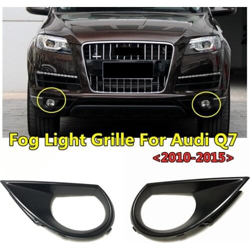 WL Car Front Lower Bumper Facelift Fog Light Grille For Audi Q7 2010 2011 2012 2013 2014 2015 ABS Replacement Fog Lamp Cover