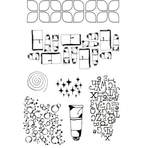 Clear stamp stars character BACKGROUND Scrapbook DIY photo cards account rubber stamp transparent stamp Handmade card stamp