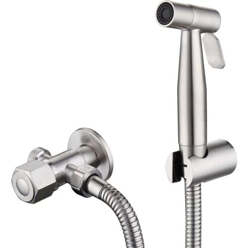 Handheld Toilet Bidet Sprayer Set Stainless Steel Bathroom Toilet Shattaf Sprayer Shower Head Nozzle Shower Head Self Cleaning