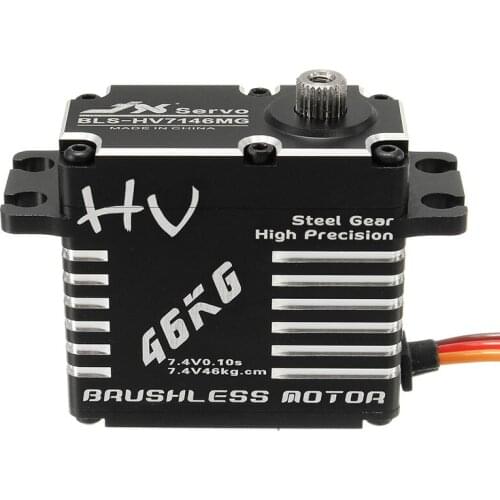 JX Servo BLS-HV7146MG 46KG Brushless Motor High Precision Steel Gear Full CNC Digital Waterproof Servo for RC Helicopter Robot