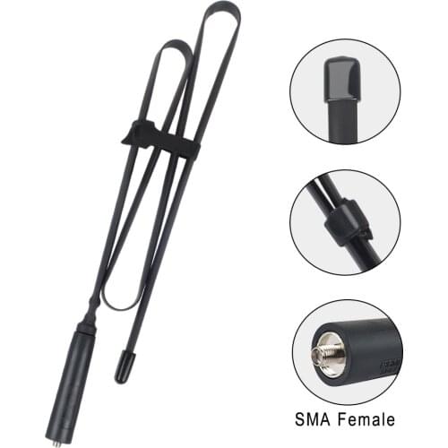 Foldable Tactical Antenna SMA-Female Dual Band VHF UHF 136/520Mhz For Baofeng UV-5R UV-82 BF-888S Walkie Talkie UV 5R