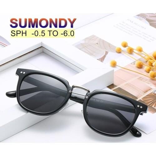 SUMONDY Prescription Sunglasses Glasses For Myopia SPH -0.5 to -6.0 Women Men Brand Spectacles For Nearsighted End Product UF52