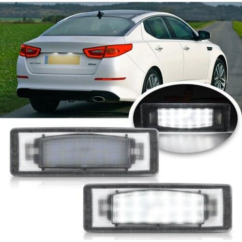 For Kia Cadenza Premium Optima Hybrid K2 K3 K5 Led License Number Plate Light Error Free 2pcs Tail Lamp Bulbs