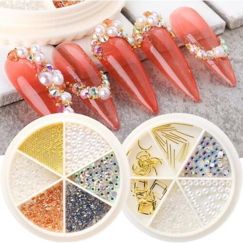 Nail Decor Shining Nail Accessories Metal Elf Beads Nail Jewelry Nail Art 3D Charms Elf Beads Laser Flame Studs For Manicure