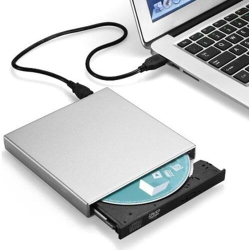 USB 2.0 Slim External Optical Drive DVD ROM RW CD Writer 24 Speed Optical Drive burner Reader for Desktop PC Laptop DVD Player