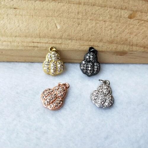 10 Pieces Tiny CZ crystal Charm Jewelry CZ zircon Stone Micro pave Pendant Finding DIY necklace for women PD942