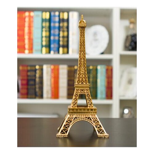 18cm Paris golden nouveau riche model of the Eiffel Tower Sculpture Model Brass Puzzle Jigsaw Eiffel Tower DIY Toy Gift