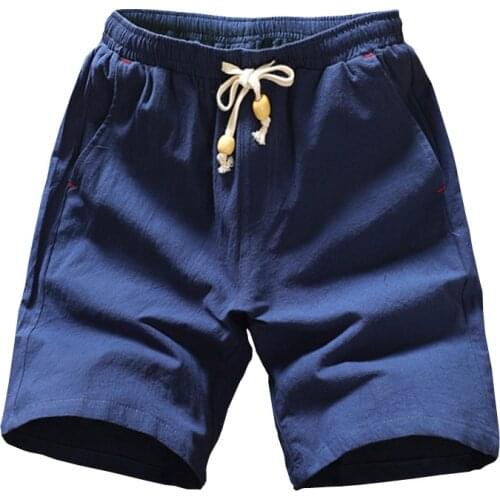 2021 Summer New Cotton Shorts Loose Mens Casual Shorts Black White Drawstring Waist Bermuda Shorts Men Plus Size 4XL 5XL