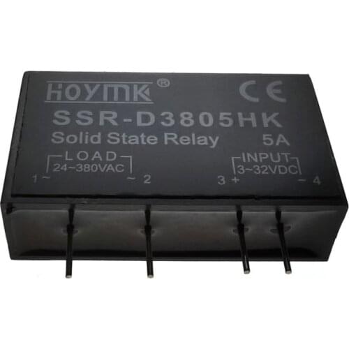 5PCS Hot New PCB 4PIN SSR D3803 D3805 D3808 3A 5A 8A