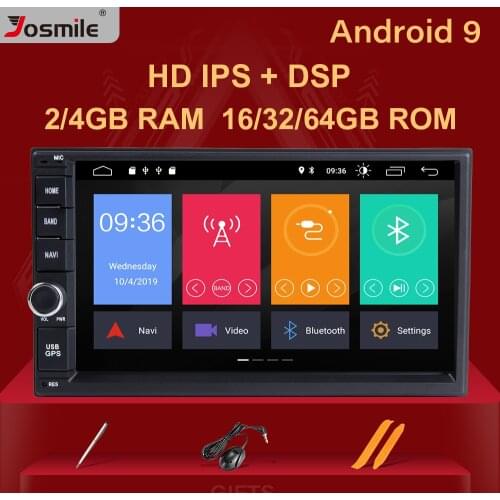 4GB 2 din Android 9.0 Car Radio Head Unit For Nissan Xtrail Note Qashqai Almera Universal Multimedia Audio GPS Navigation Stereo