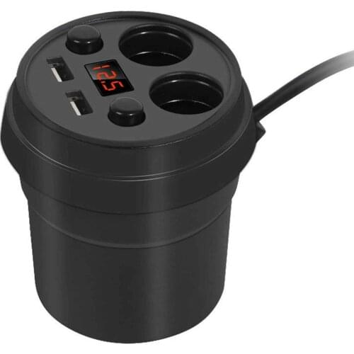 Car Charger 2 outlets dual USB car LED display Auto 3.1A adapter