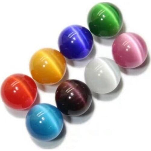 2021 fashion Multicolor Red White Yellow Cat Eeyeball Round ball shape no hole beads for jewelry making 25 30 40mm wholesale