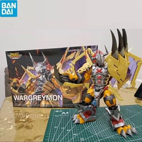 Bandai Anime Digimon Adventure Wargreymon (Amplified) War Greymon Spirits Figures Rise Standard Assembly Robot Model Kit Toys