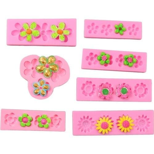 Bakeware Flowers Silicone Cake Mold Petals Fondant Mold Cake Decorations Tool Chocolate Mould Confectionery Pastry Fondant Tools