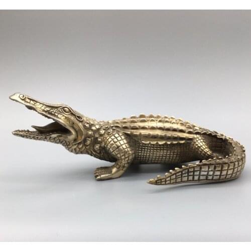 China White copper archaize crocodile crafts statue