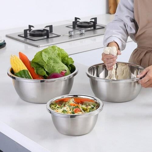 Stainless Steel Drain Basin Soup Pot Basin Seasoning Bowl Vegetables Fruits Cleaning Basket Mesh Strainer Filter Kitchen Utensil