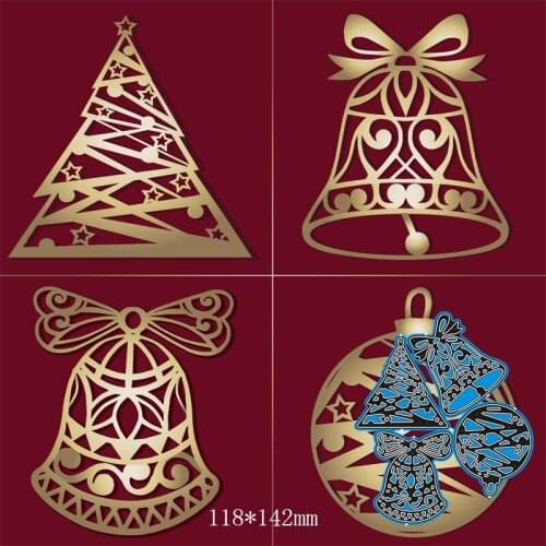 118*142mm Christmas Bells New Metal Cutting Dies Scrapbook Paper Decoration Template Embossing New DIY Paper Card Craft