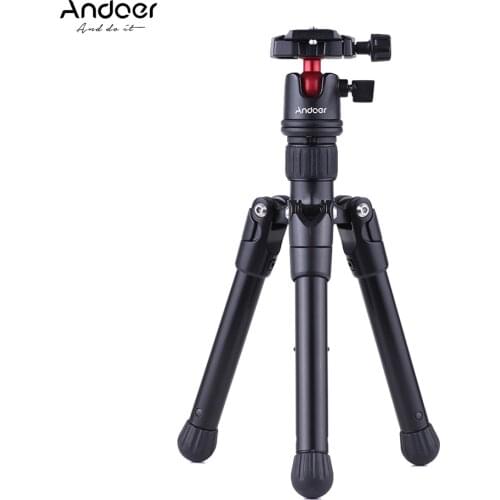 Andoer Mini Tabletop Travel Tripod Stand for phone for Canon Nikon Sony DSLR Camera Camcorder for iPhone X 8 for Samsung Huawei