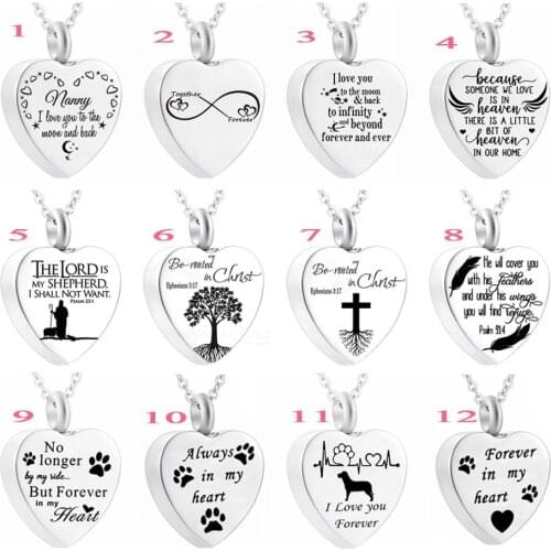 MisiYou 402 Dog Pet Paw Life Tree Heart for Angel Cremation Jewelry Keepsake Memorial Urn Necklace Jewelry