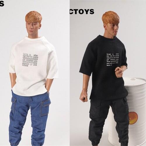 1/6 Scale Man CCTOYS CC006 Loose Print T-Shirt Trendy Korean Top Clothes for 12 Inch Male Action Figrue Body Toys