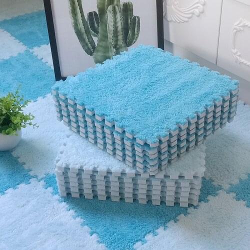 30*30cm Soft Plush Children Kids Rug Play Mat EVA Foam Infant Developing Mat Rug Puzzle Interlock Floor For Living Room Carpet