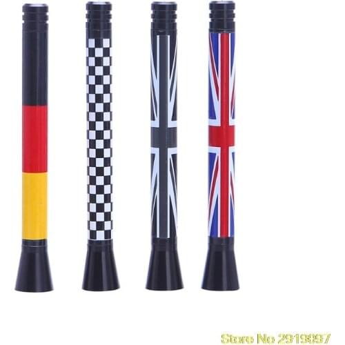 New Union Jack UK Flag Short Antenna For MINI Cooper S R55 R56 R60 Countryman Car Stylingping Support