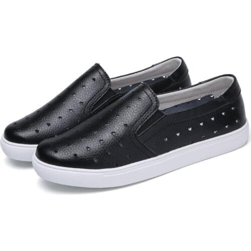 Spring New plus Size Womens Shoes Slip-on Flat White Shoes for Women Flat Casual Shoes Women