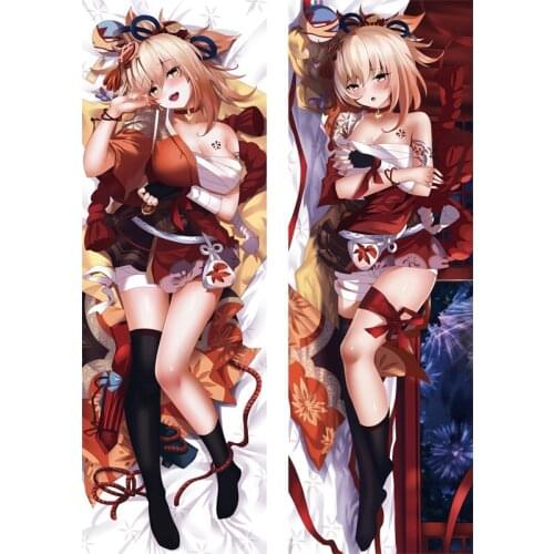 Newly Design Game Genshin Impact Kamisato Ayaka Yoimiya Cosplay Pillowcase Dakimakura Female Pillow Case