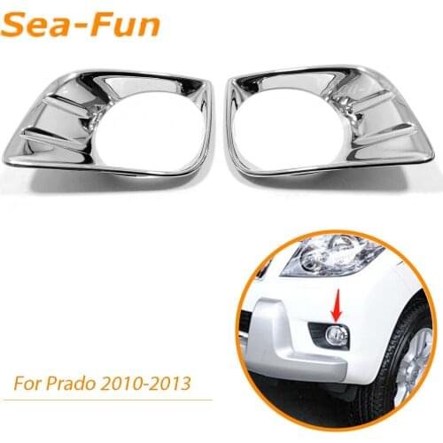 For Toyota Land Cruiser 150 Prado LC150 FJ150 2010 2011 2012 2013 Front Fog Lamp Light Trim Cover ABS Chrome Accessories