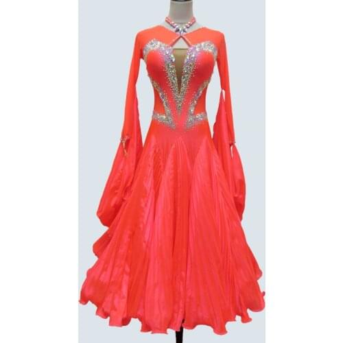 The new National standard modern dance clothing big pendulum dress practice clothing ballroom dancing Waltz-B-19426