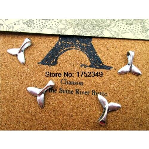 20pcs-- whale Tail Charms, Antique Tibetan Silver WhaleTail Charms pendants 16x17mm