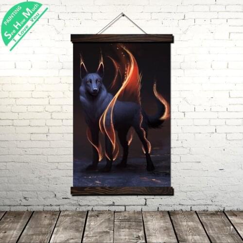 Mere Animals Wolf Modern Wall Art Print Pop Art Print Picture And Poster Hanging Scroll Canvas Painting Frame Home Decor
