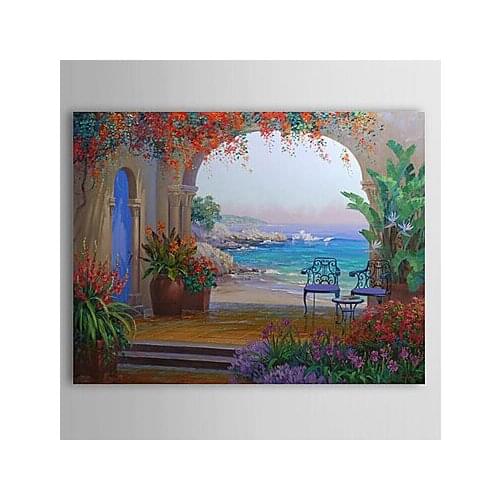 Hand Painted Canvas Painting-Modern Abstract Landscape Canvas Wall Art Ready to Hang