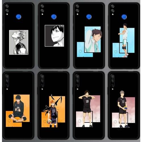Silicone Phone Case for Honor 20 Lite 9X Pro Play 9A 8X 9S 30i 8S 30 Lite 10 Black Cover Funda Haikyuu Love Volleyball Anime