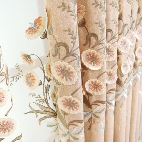 Modern, Simple Embroidered Curtains,for Living Room for Bedrooms, Custom Curtain Window Yarns