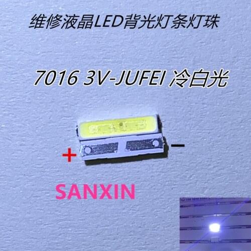 200pcs JUFEI LED 7016 LED Backlight TV DOUBLE CHIPS Cool white High Power 1.2W 3V 7016 for LED LCD Backlight TV Application