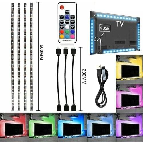 Laptop LED Light Strips Color Changing 5V RGB TV Changeable LED Backlight Light Strip with IR Remote Controller Home Decor