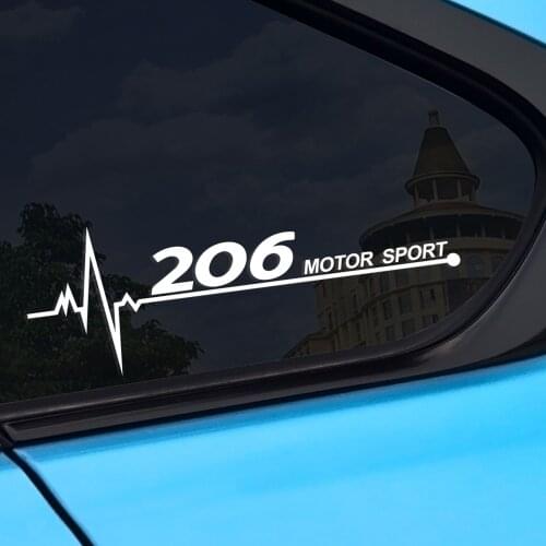 2PCS Motor Sport Car Side Window Reflective Vinyl Stickers For Peugeot 206 Auto Window Decor Captivation PVC Decals Accessories