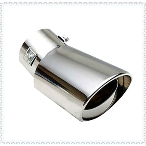 Universal Car Exhaust Muffler Tip Round Stainless Steel for Mazda CX-5 CX5 CX-7 3 6 2 3 5 6 Protege5 MX-5 Miata Toyota