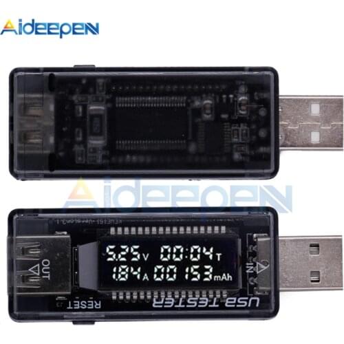 3 in 1 USB Tester DC Voltmeter 4V~20V Volt Meter Charger Capacity Indicator Time Display Mobile Battery Power Detector 15% off