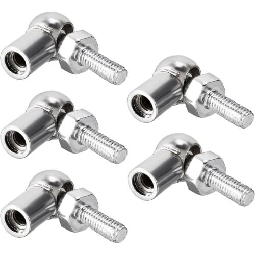 Uxcell Gas Spring End Fitting M6 Female Thread 6mm Round Handle Dia A3 Steel 5pcs