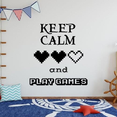 Vinyl Gamer Quote Word Text Sticker Wall Art Game Sticker For Home Living Room And Game Room Decoration A002838