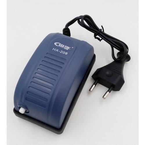 2.5W Aquarium Air Pump Single Outlet Air Compressor Low Noise Fish Tank Oxygen Air Pump EU Plug Random Pattern