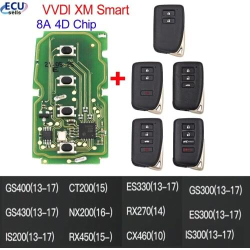 VVDI XM Smart Universal Remote Key with PCB for Lexus NX GS RX IS ES GX LX Fit KEY TOOL Plus Max VVDI2 VVDI Mini Reuse