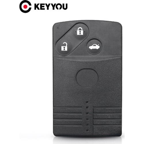 KEYYOU Replacement Smart Card Fob For Mazda 5 6 CX-7 CX-9 RX8 Miata MX5 Remote Car Key Shell 2/3/4 Buttons Uncut MAZ24 Blade