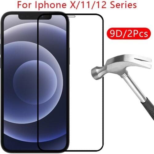 9d screen protector tempered glass case for iphone 11 12 pro max mini x xr sx xs mas cover on iphone12 iphone11 protective coque